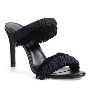 Joie Suede Fringe Heels 6.5